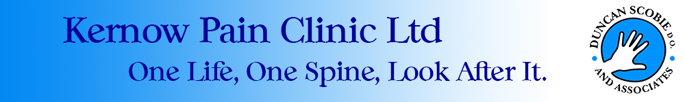 Kernow Pain Clinic One Life, One Spine, Look After It